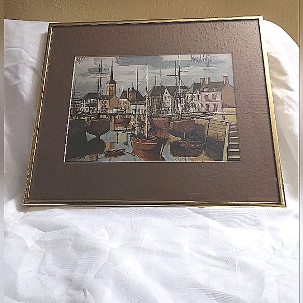 Bernard Buffet Les Sables D' Olonne Le Port Maree Basse 14"x 12" Lithograph